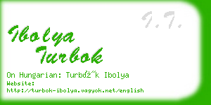 ibolya turbok business card